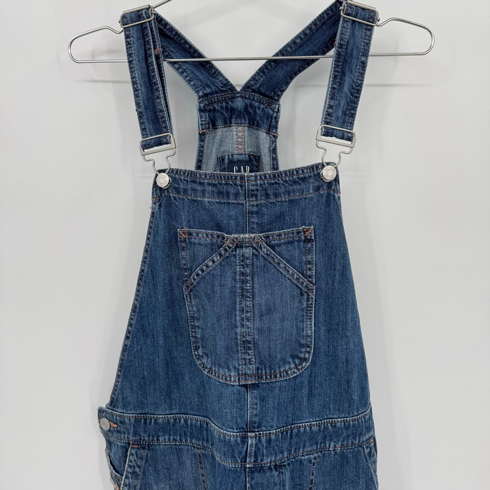 GAP Women’s Denim Bib Overalls Classic Country Western Style 100% Cotton Relaxed - Picture 4 of 10